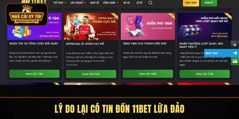 Nguyên nhân có tin đồn 11BET lừa đảo tại thị trường Nguyên nhân có tin đồn 11BET lừa đảo tại thị trường